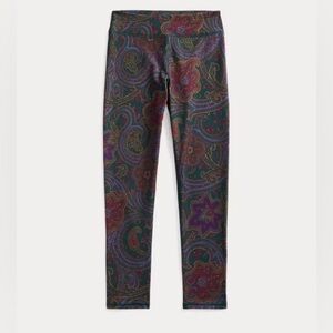 Polo Ralph Lauren Paisley Stretch Interlock Legging Girls size M 8-10